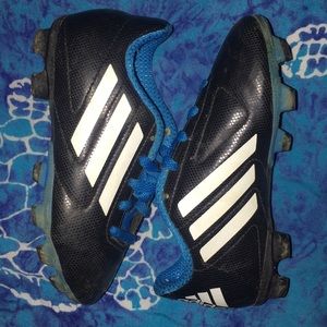 adidas Baseball/Soccer Cleats Black & Blue Children’s sz US 11 Toddler